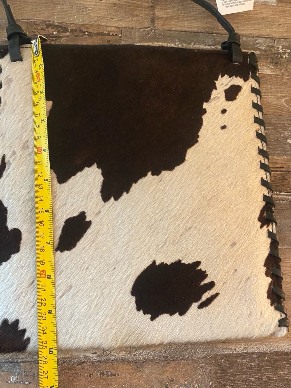Fossil Brown & White Cowhide Crossbody Bag - Picture 11 of 12